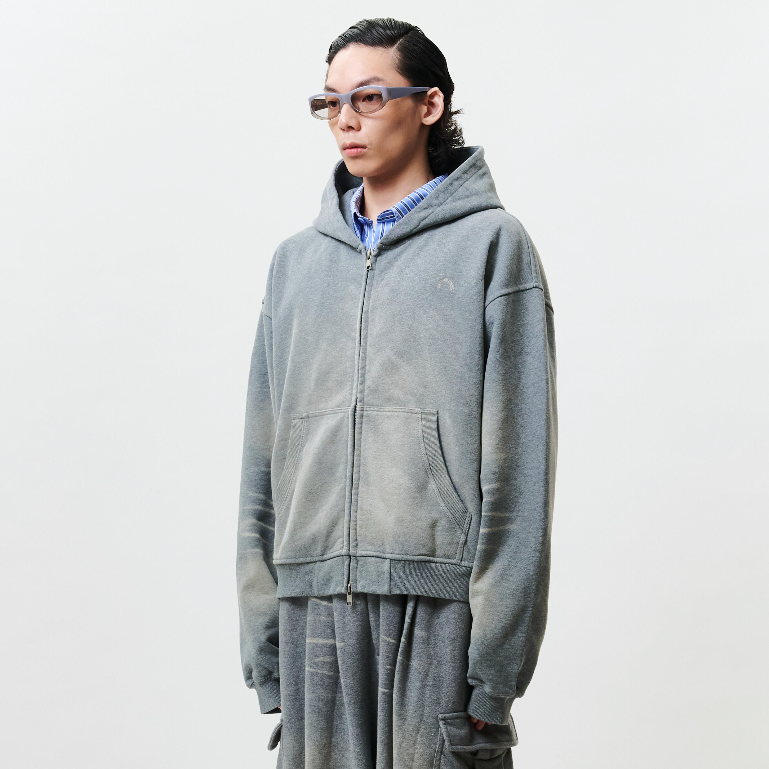 WTNC Washed Zip Hoodie Jacket [WJ001]