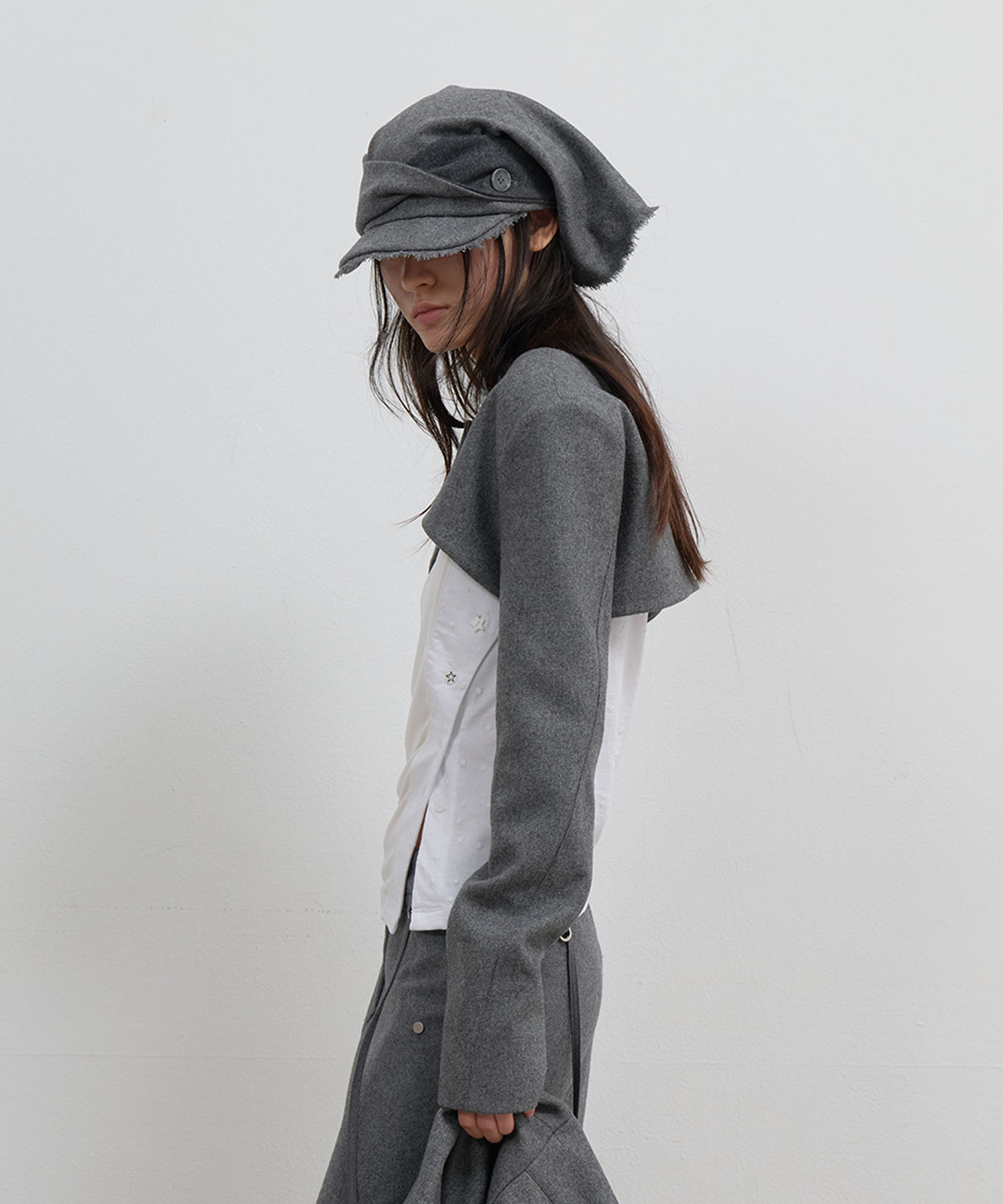 OJOS Scarf Veil Wool Cap 畫家帽| FLOMMARKET
