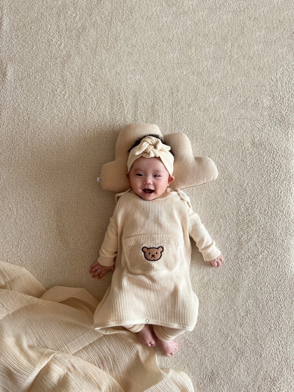 韓國🇰🇷Moran  華夫格熊熊防踢背心(S-M)