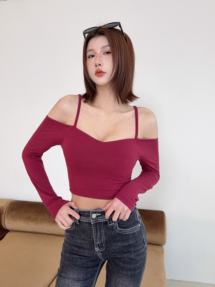 BB發熱系列｜桃心ㄧ字領BRA T (5色，有胸墊）