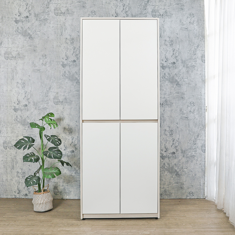 菲斯2.5尺四門衣櫃(雙吊桿)