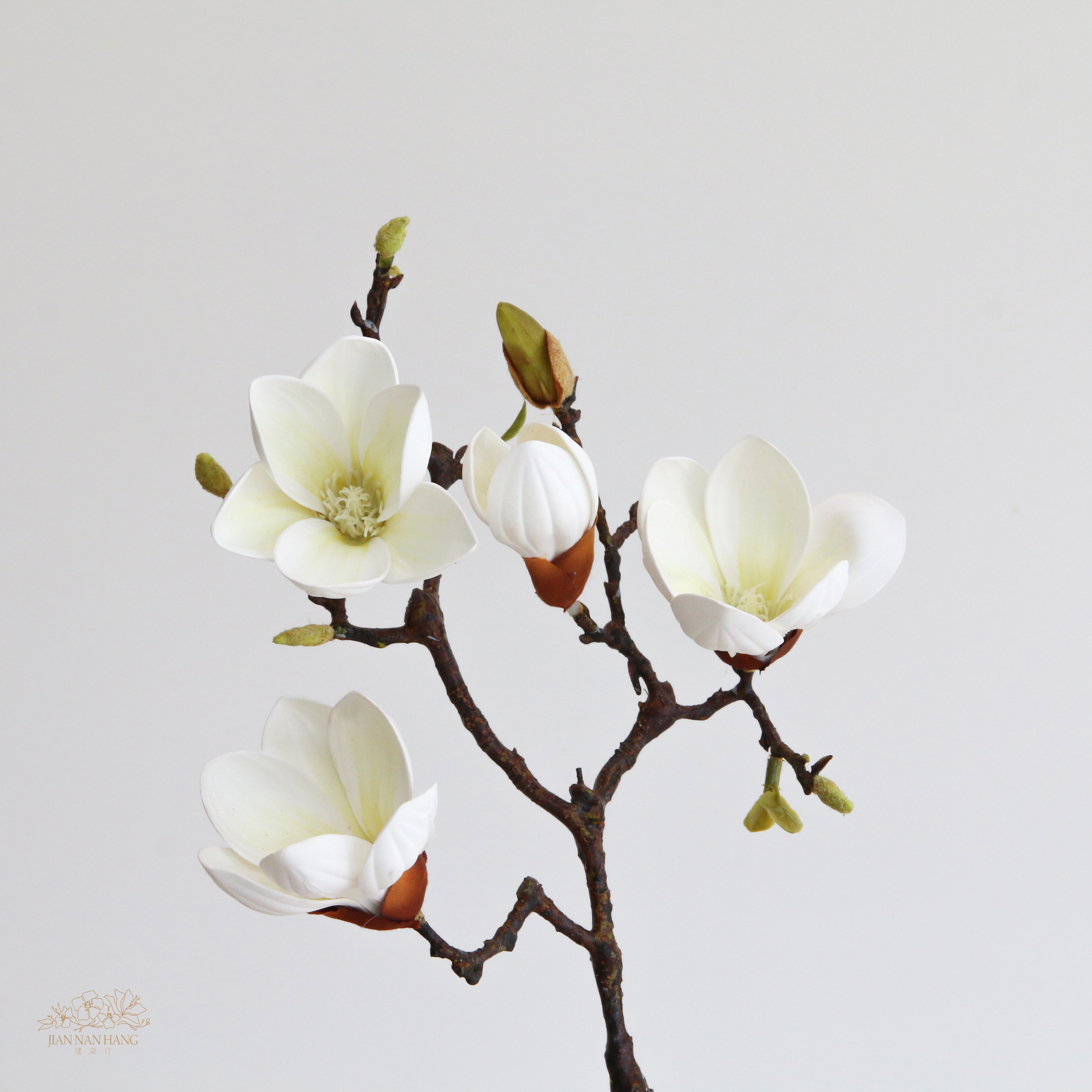 人造花  木蓮 白