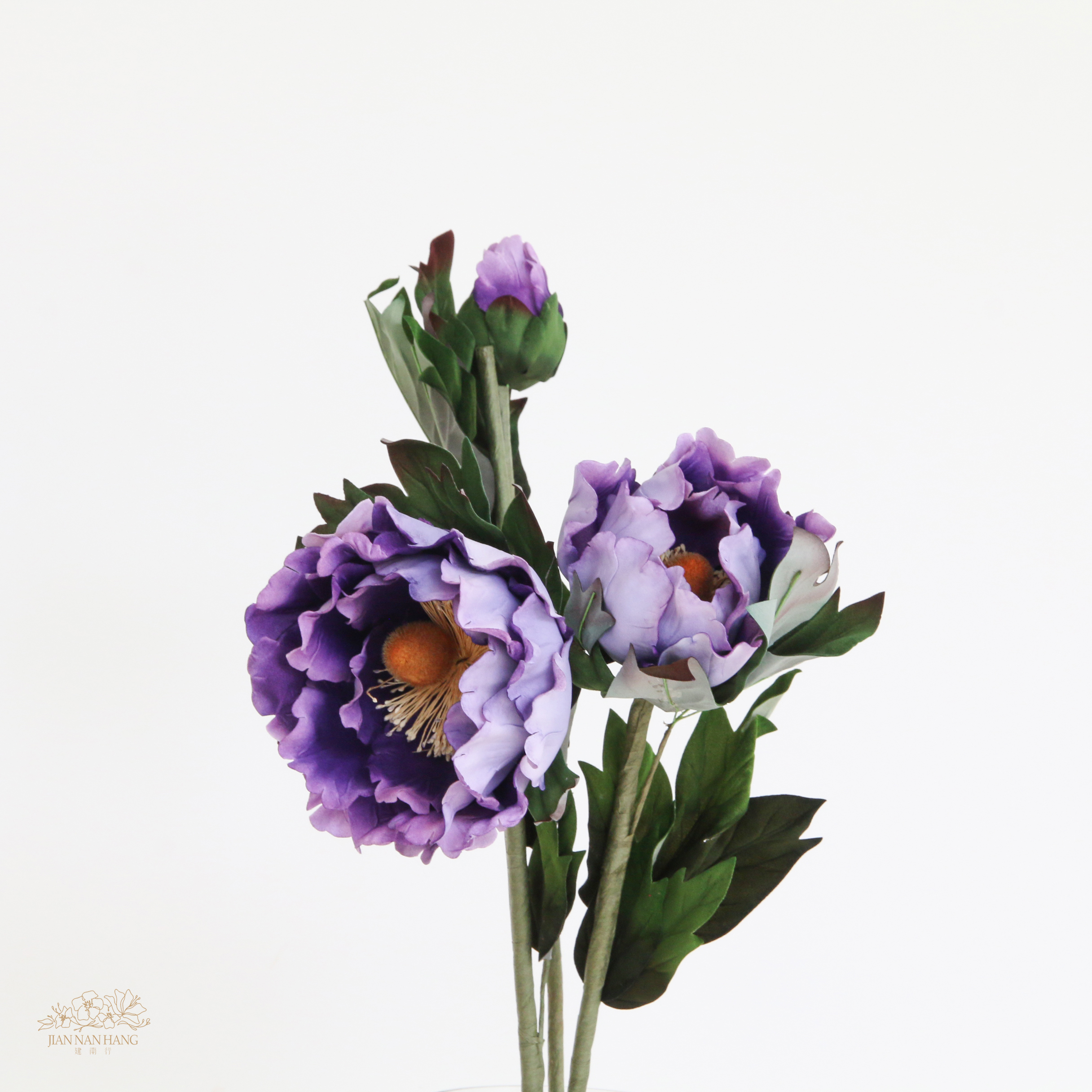 人造花  絨牡丹 紫