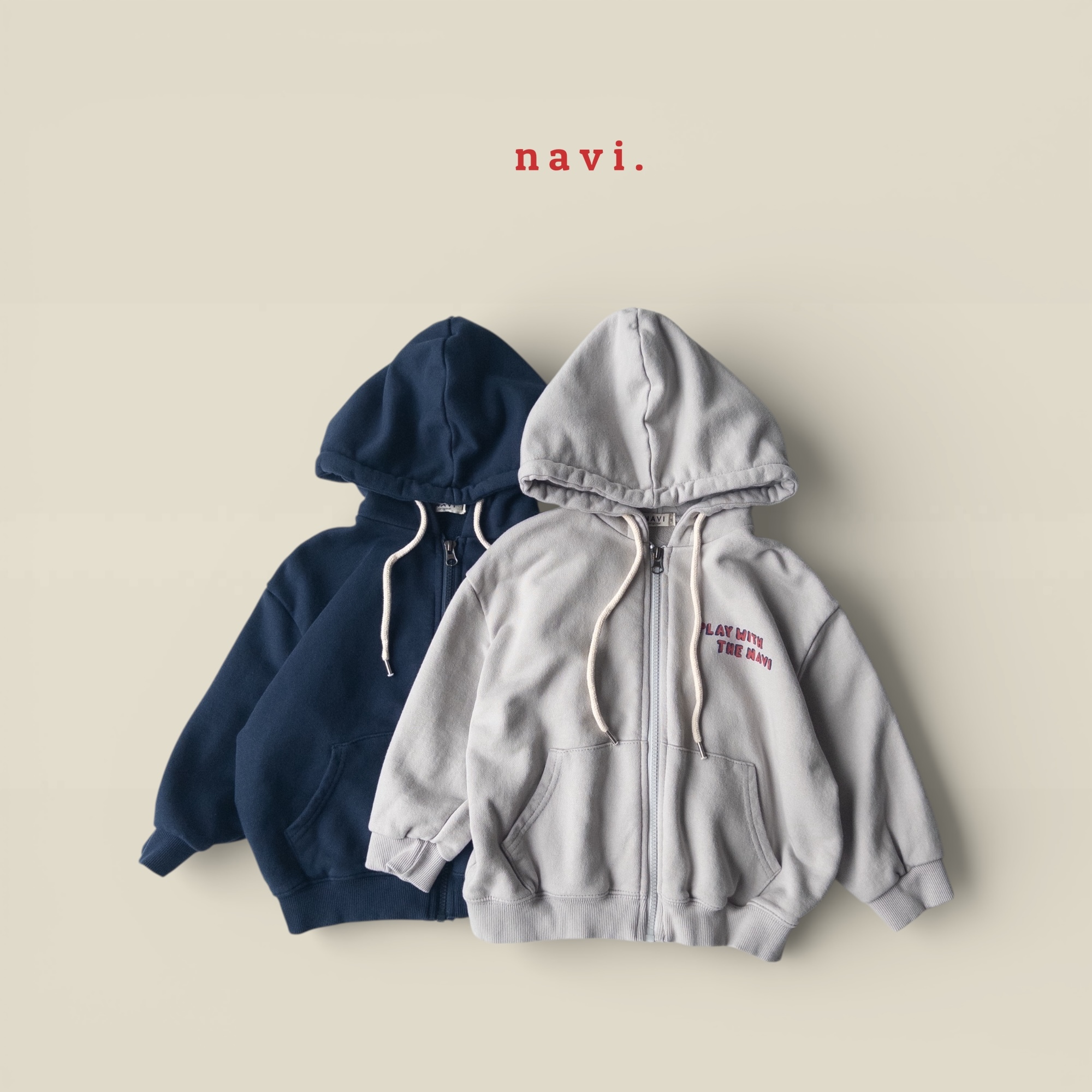 一起玩耍拉鍊連帽夾克