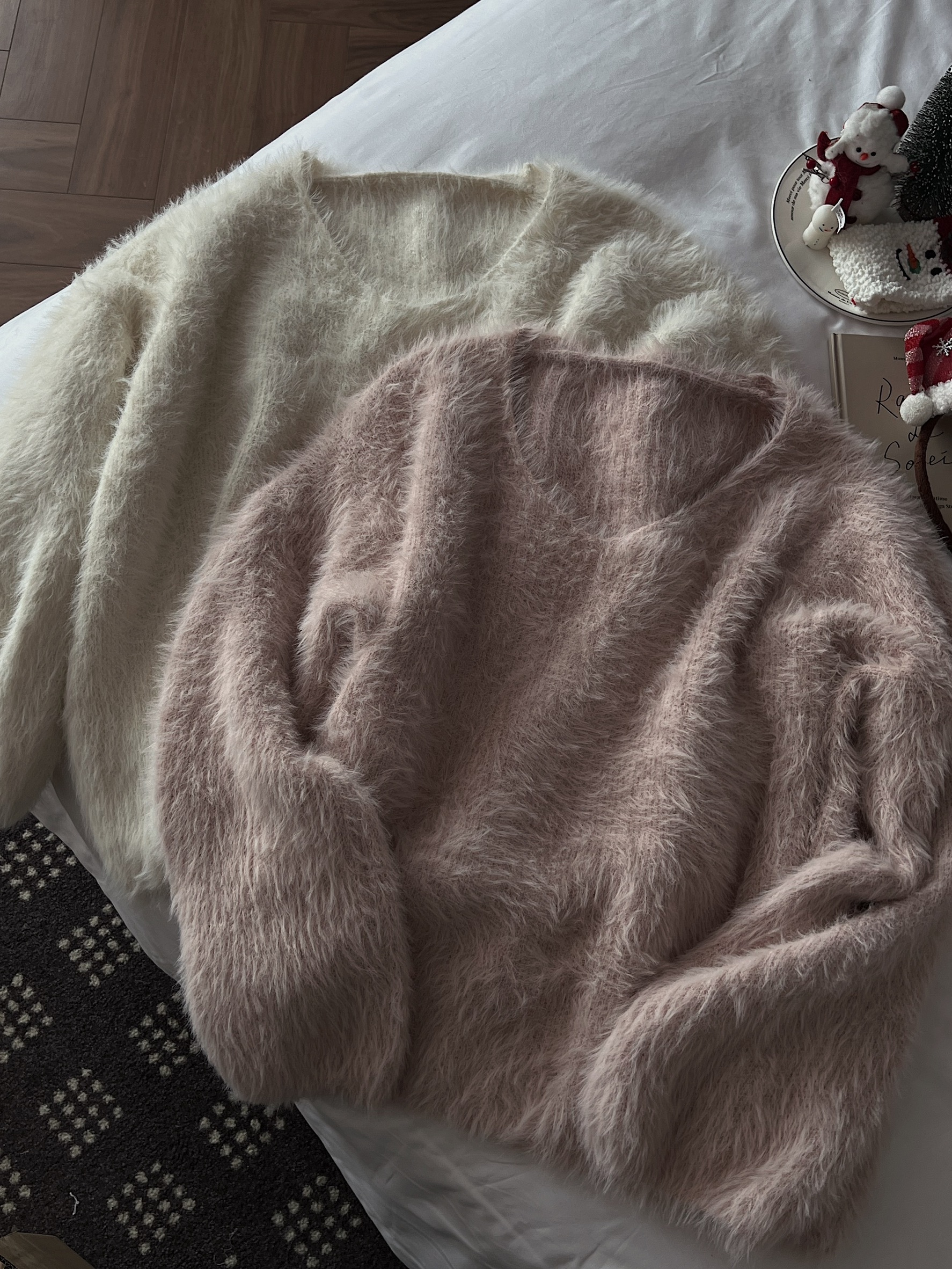 柔焦雲朵，軟糯糯馬海毛毛衣