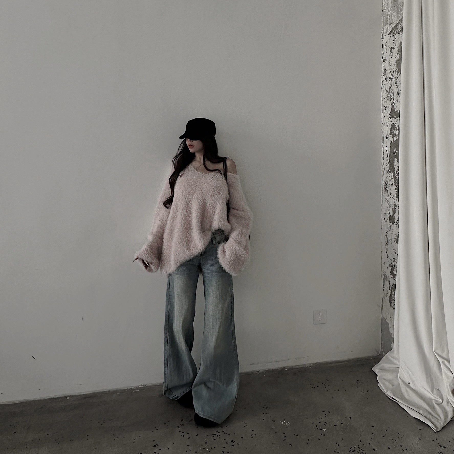 本期黑馬勿錯過！腿神直到不行的低腰直筒微喇褲（附麂皮皮帶）