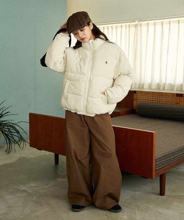 🇯🇵 U.S. POLO ASSN. X PUBLUX 燈芯絨 立領 絎縫外套 拉鍊外套 內鋪棉 / 預購