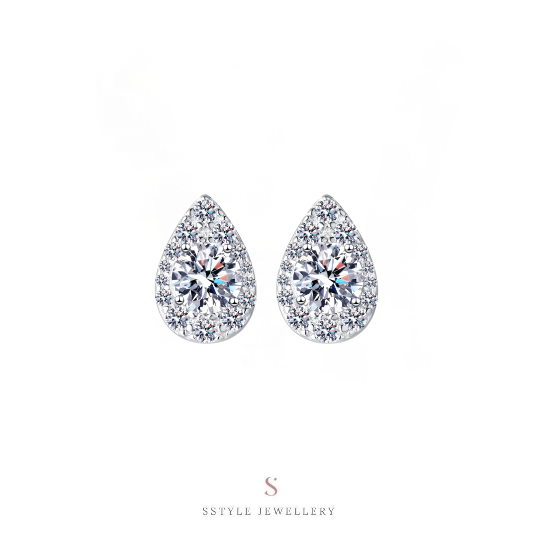 Ezra moissanite earrings