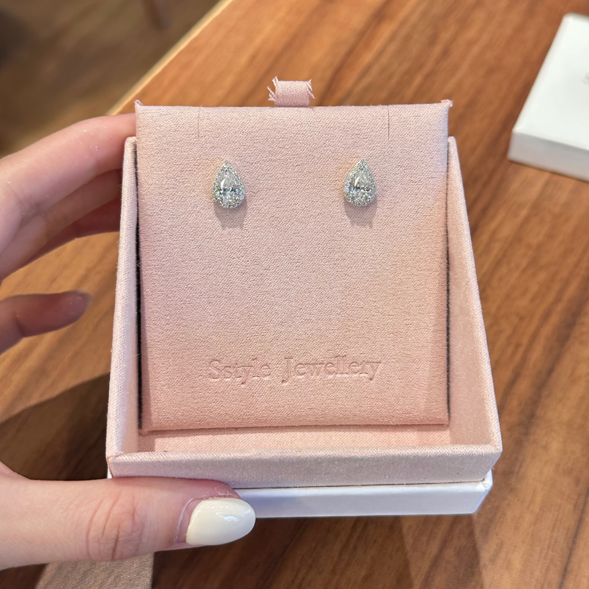 Ezra moissanite earrings
