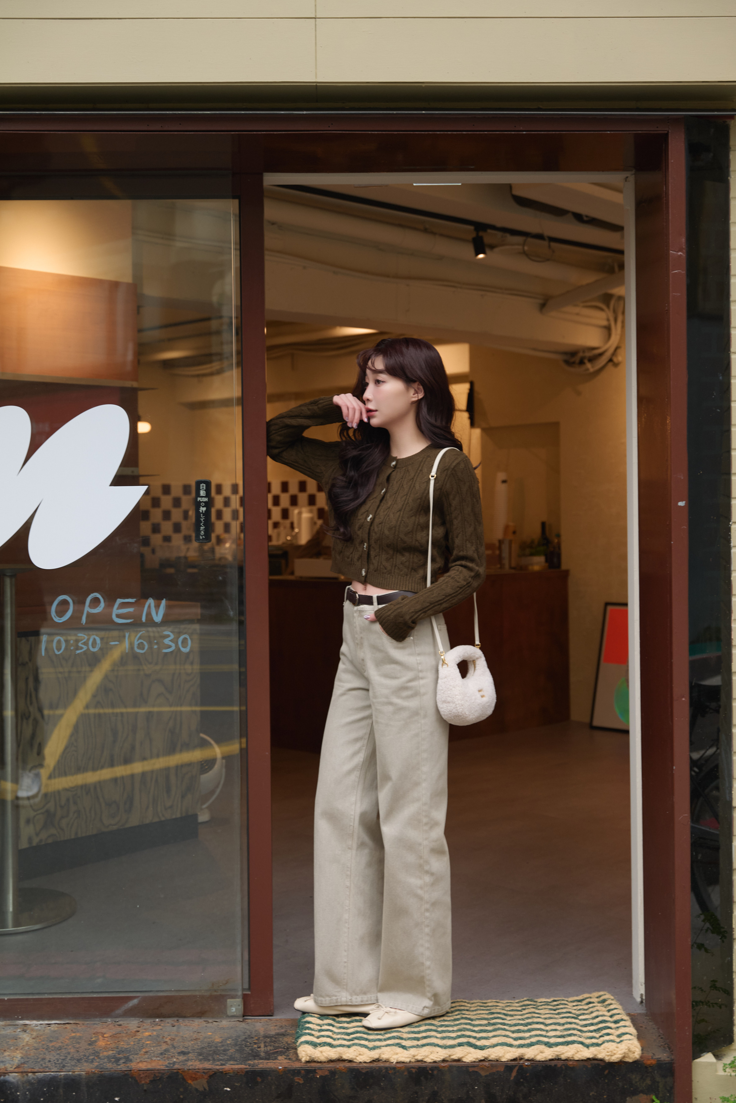 Gmade/捨不得換 極致長腿牛仔直筒褲-灰咖