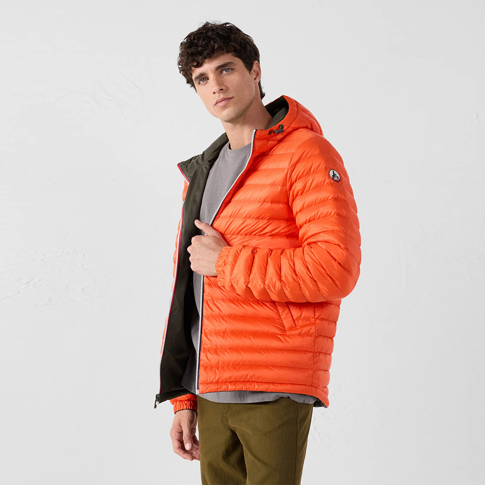 【JOTT】BRU基本款二面穿羽絨外套(綠/橘)