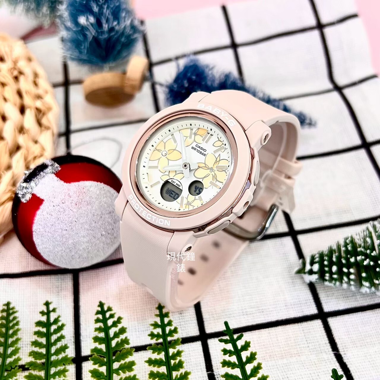 【Baby-G】 精緻優雅花卉 雙顯錶 女錶BGA-290FL-4A 41.5mm 現代鐘錶