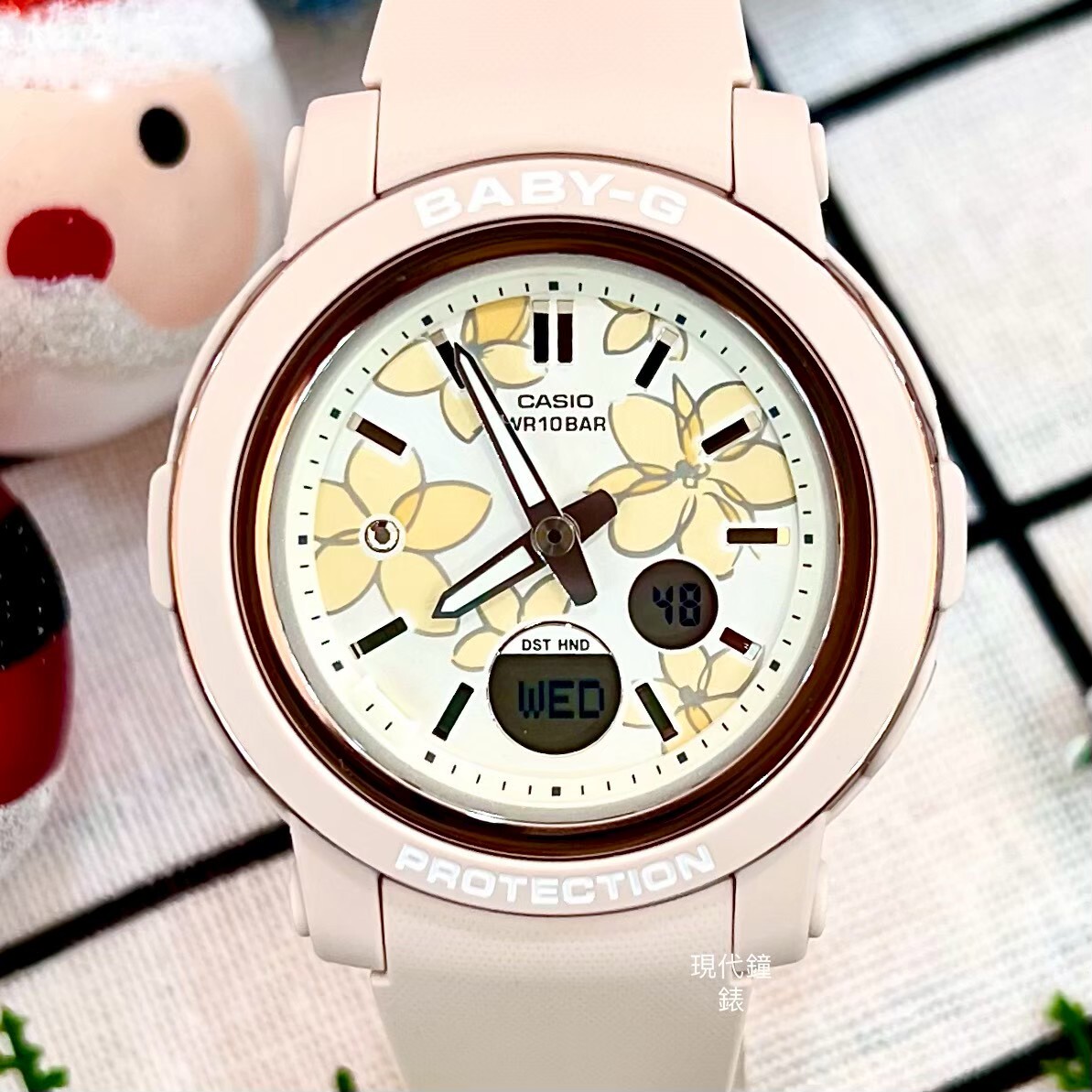 【Baby-G】 精緻優雅花卉 雙顯錶 女錶BGA-290FL-4A 41.5mm 現代鐘錶