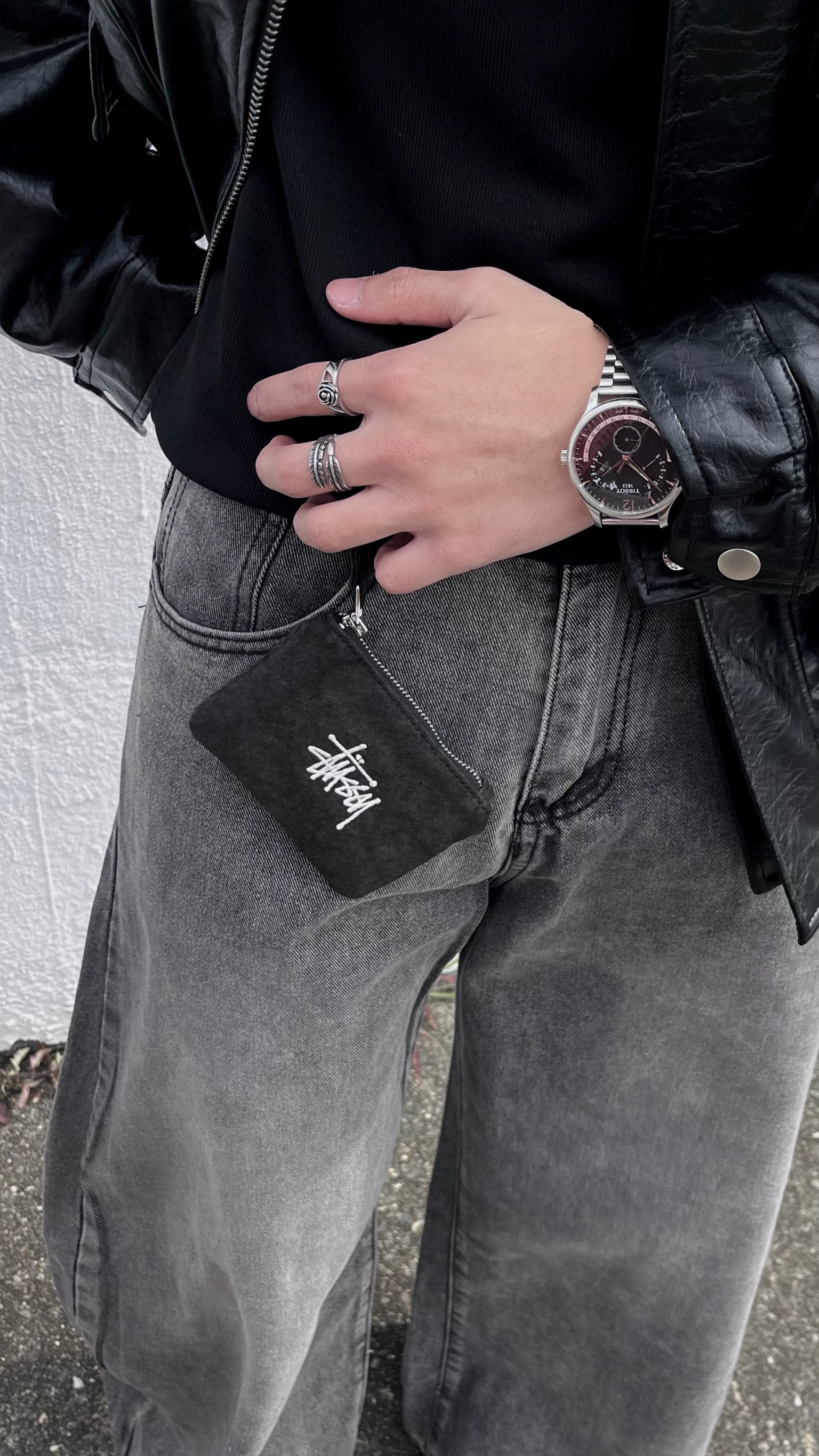 STUSSY CANVAS COIN POUCH  零錢 卡包