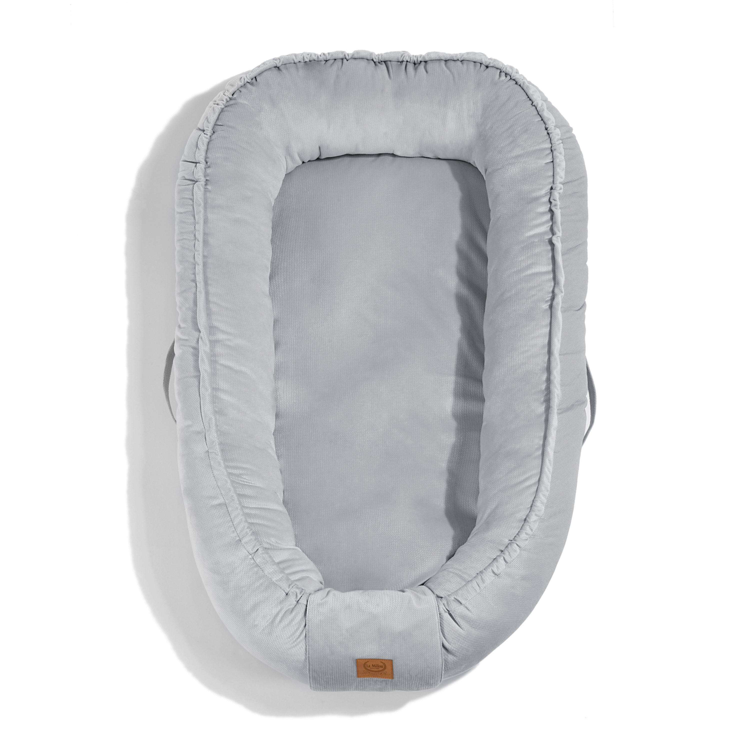 La Millou波蘭 Velvet頂級棉柔嬰兒睡窩(純色款)｜舒柔深灰