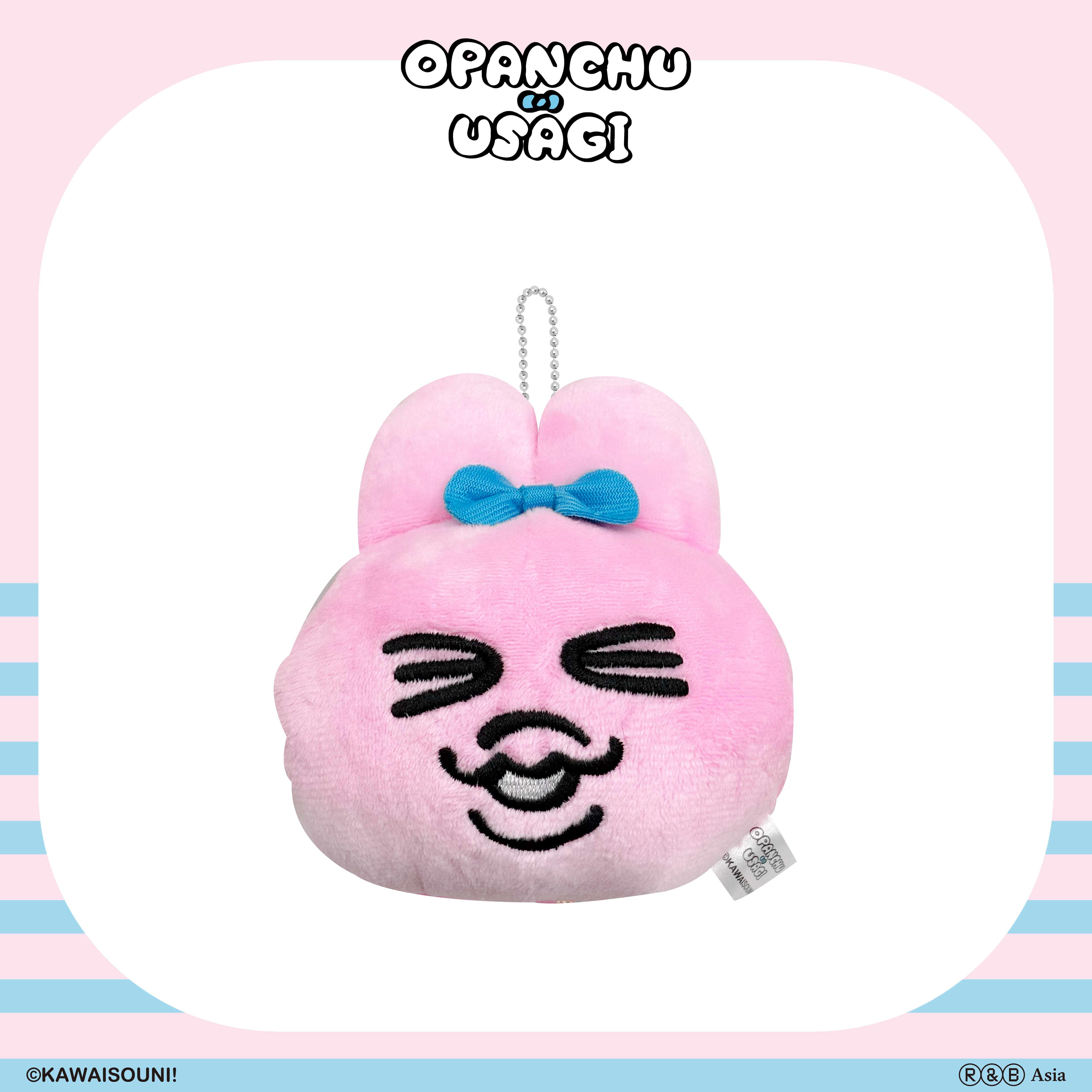 【預購】Opanchu Usagi 褲褲兔-大頭絨毛吊飾-呵呵笑