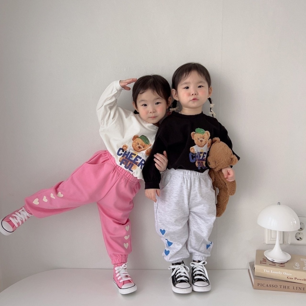 韓國🇰🇷Moran 側邊愛心束口褲(S-XL)