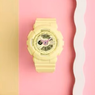 預購款【CASIO 卡西歐】 BABY-G 經典多功能電子雙顯 甜美風 街頭時尚 BA-110AH-9A