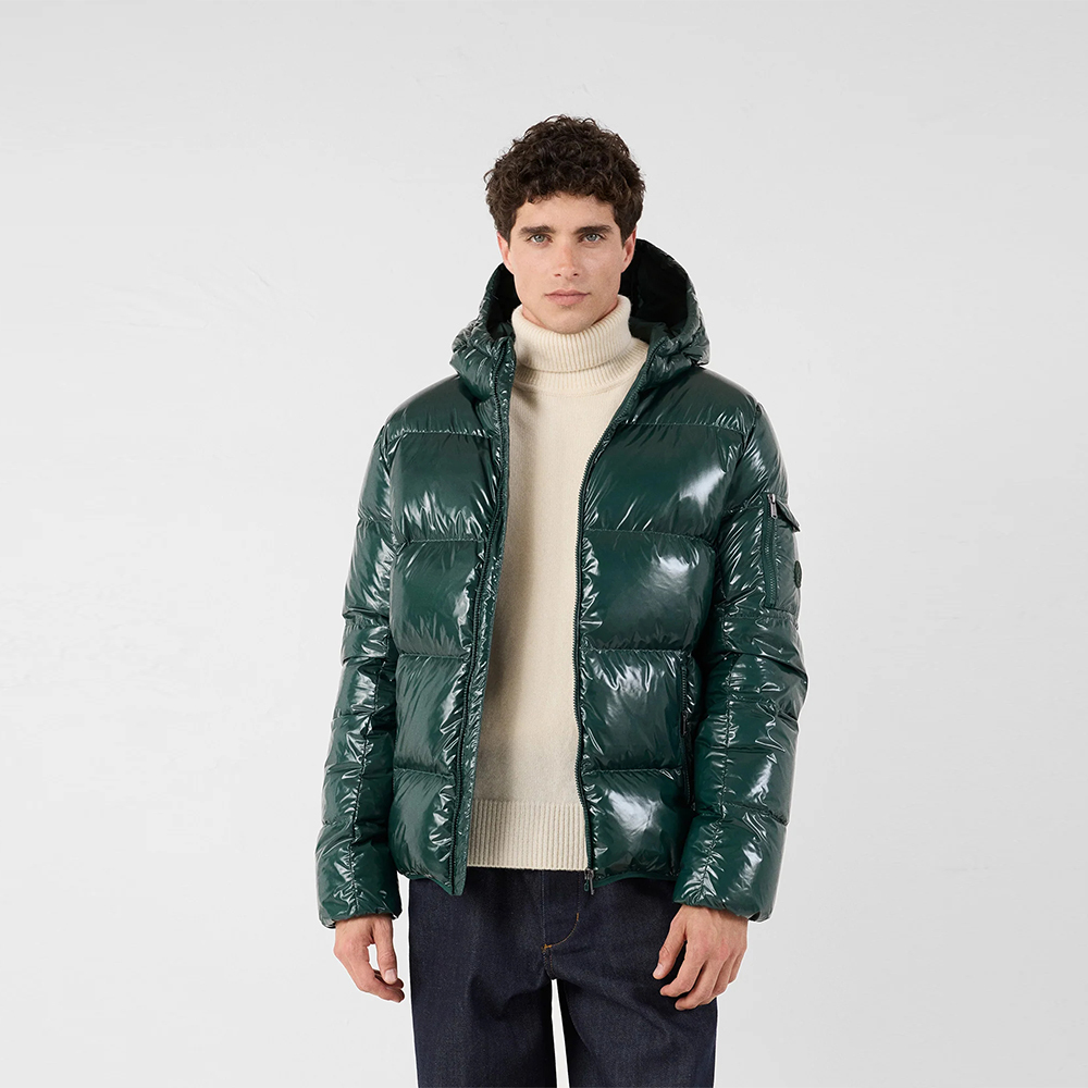 【JOTT】JAV漆面連帽極冷羽絨外套(綠)