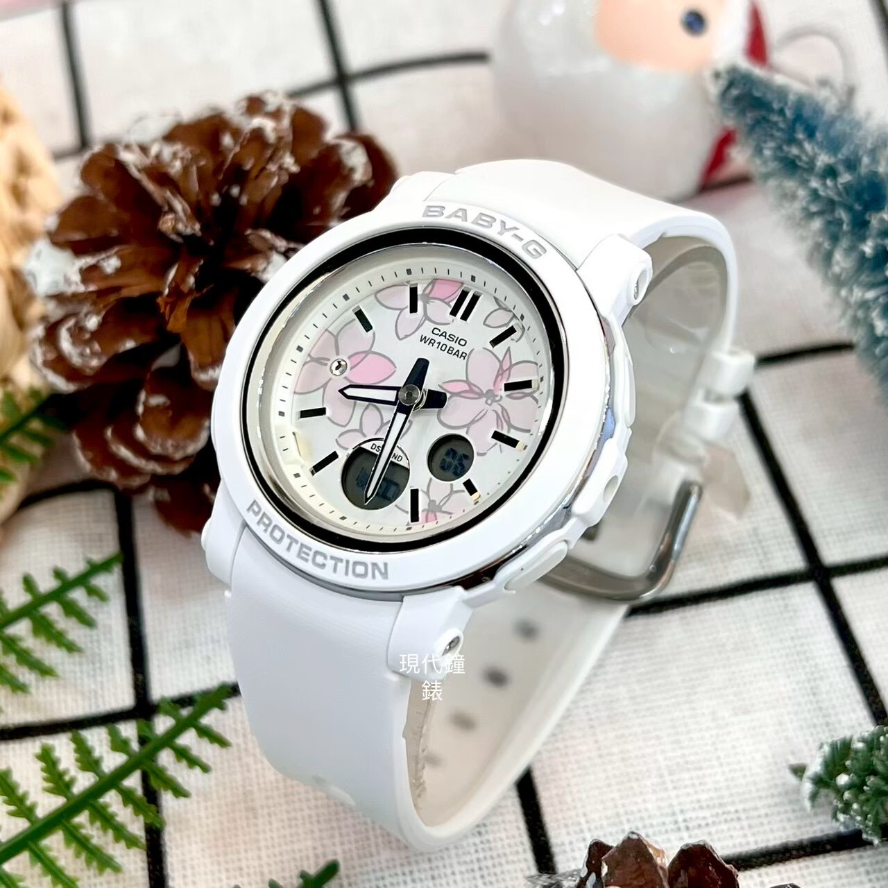 【Baby-G】 精緻優雅花卉 雙顯錶 女錶BGA-290FL-7A 41.5mm 現代鐘錶