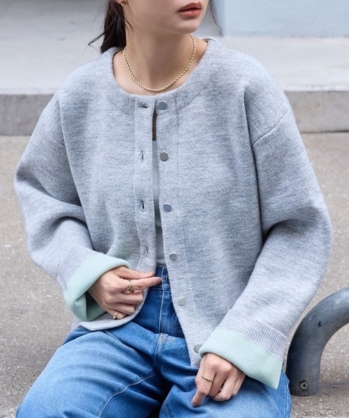 MONO-MART / short knit cardigan