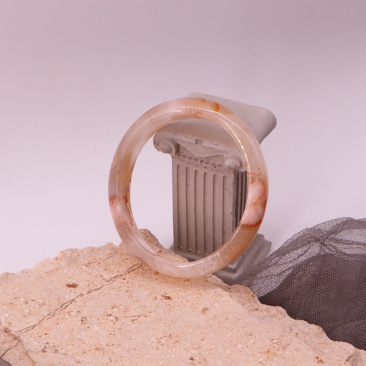 【天然石水晶手鐲】各圈口尺寸 橢圓貴妃鐲❤️大花紅勾邊/紅龍紋滿圈/秋色水墨暈染櫻花瑪瑙