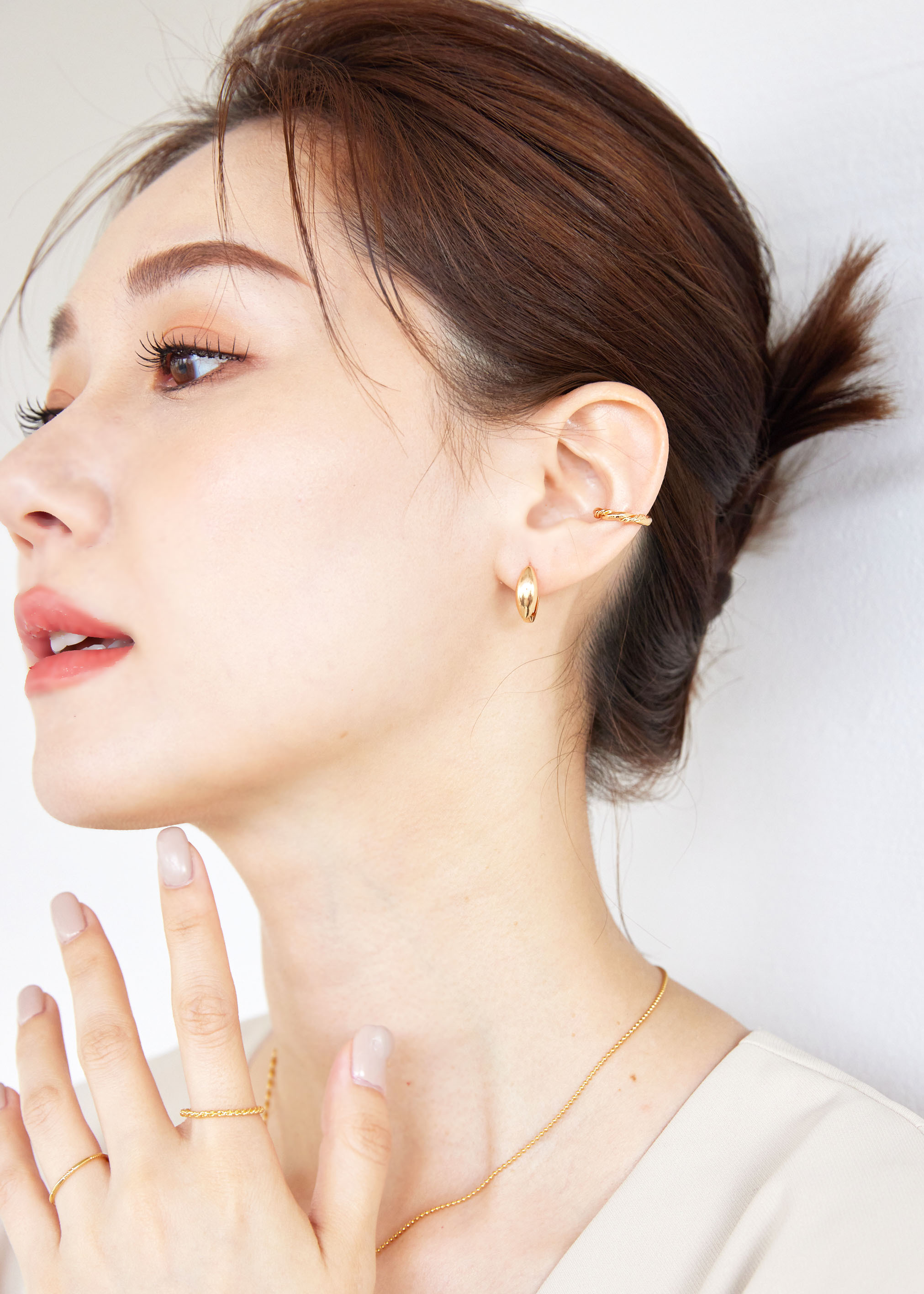 捲捲麻花耳骨夾