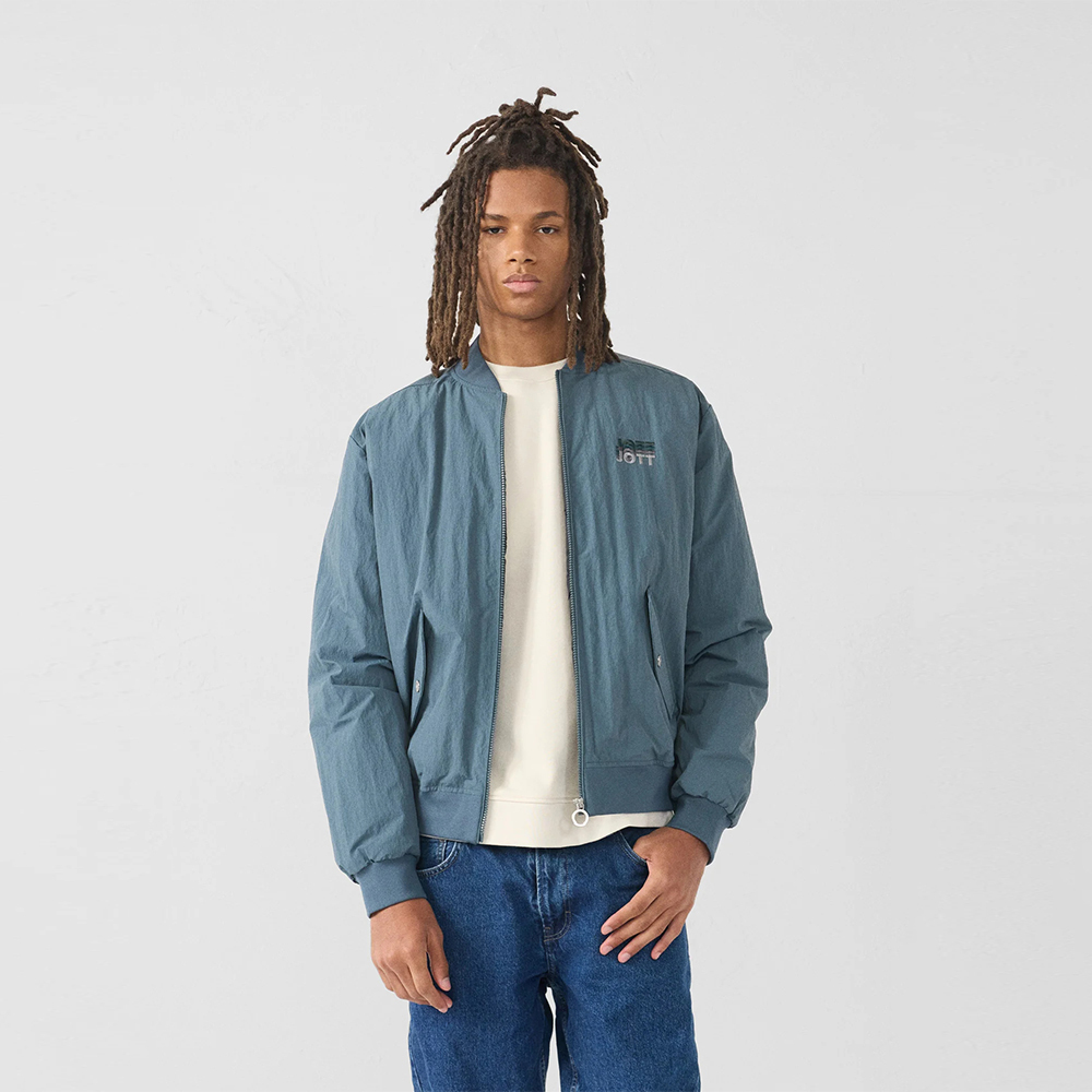 【JOTT】BEN飛行風冷羽絨外套(藍)