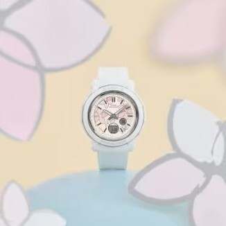 預購款【CASIO 卡西歐】 BABY-G  一款綴有精緻花卉的耐衝擊 兼具美麗和力量 數位雙顯  BGA-290FL-7A