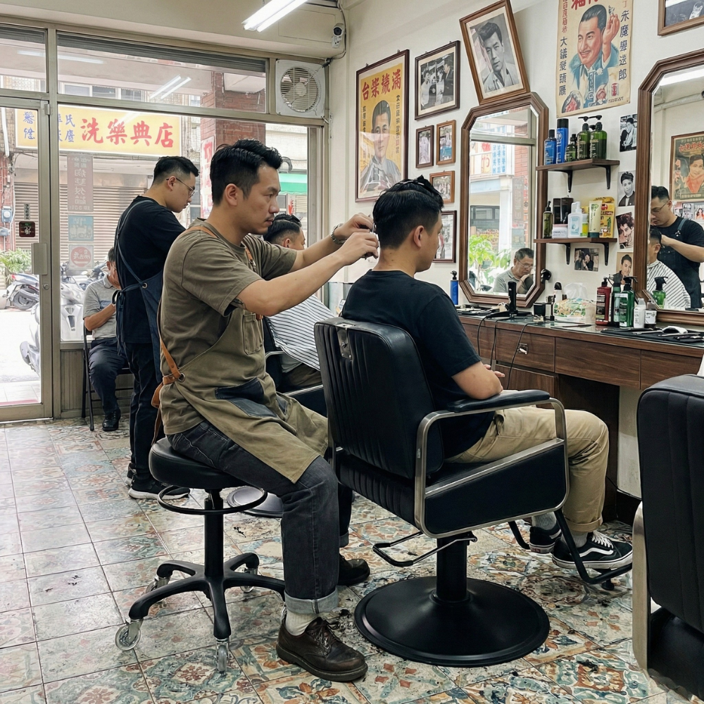 ST  360度美髮工作椅