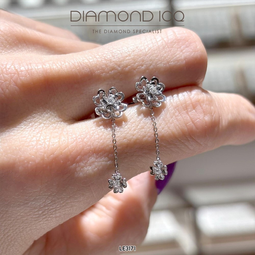 0.10CTW Diamonds Earring Pair 18K白金