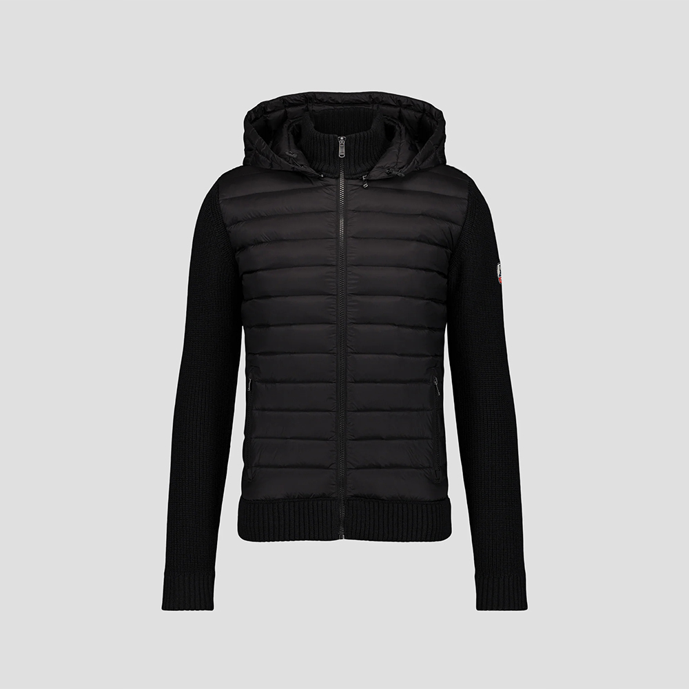 【JOTT】JUM羊毛袖連帽羽絨外套(黑)