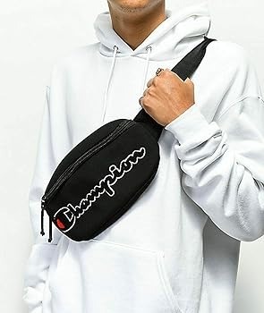 【預購】Champion K011302 LOGO 斜咩袋 (黑色)