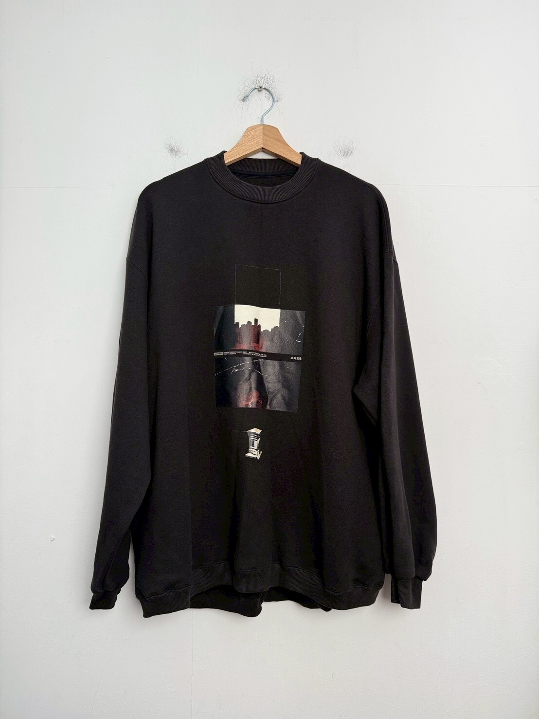 GOOPiMADE® 24 AW “RE-C01” Ryoiki Exp. Oversized Crewneck - Black SIZE 1