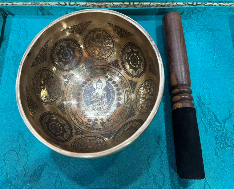 TP031 手工頌缽 送十字金剛杵佛墊 23cm*23cm