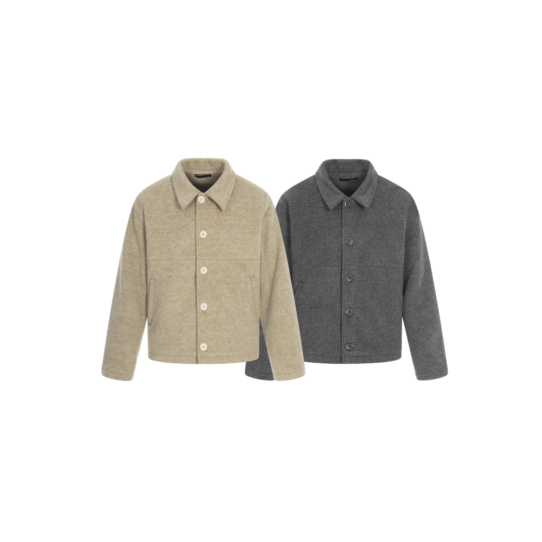 Cropped Sherpa Jacket 寬短羊羔毛夾克 2色