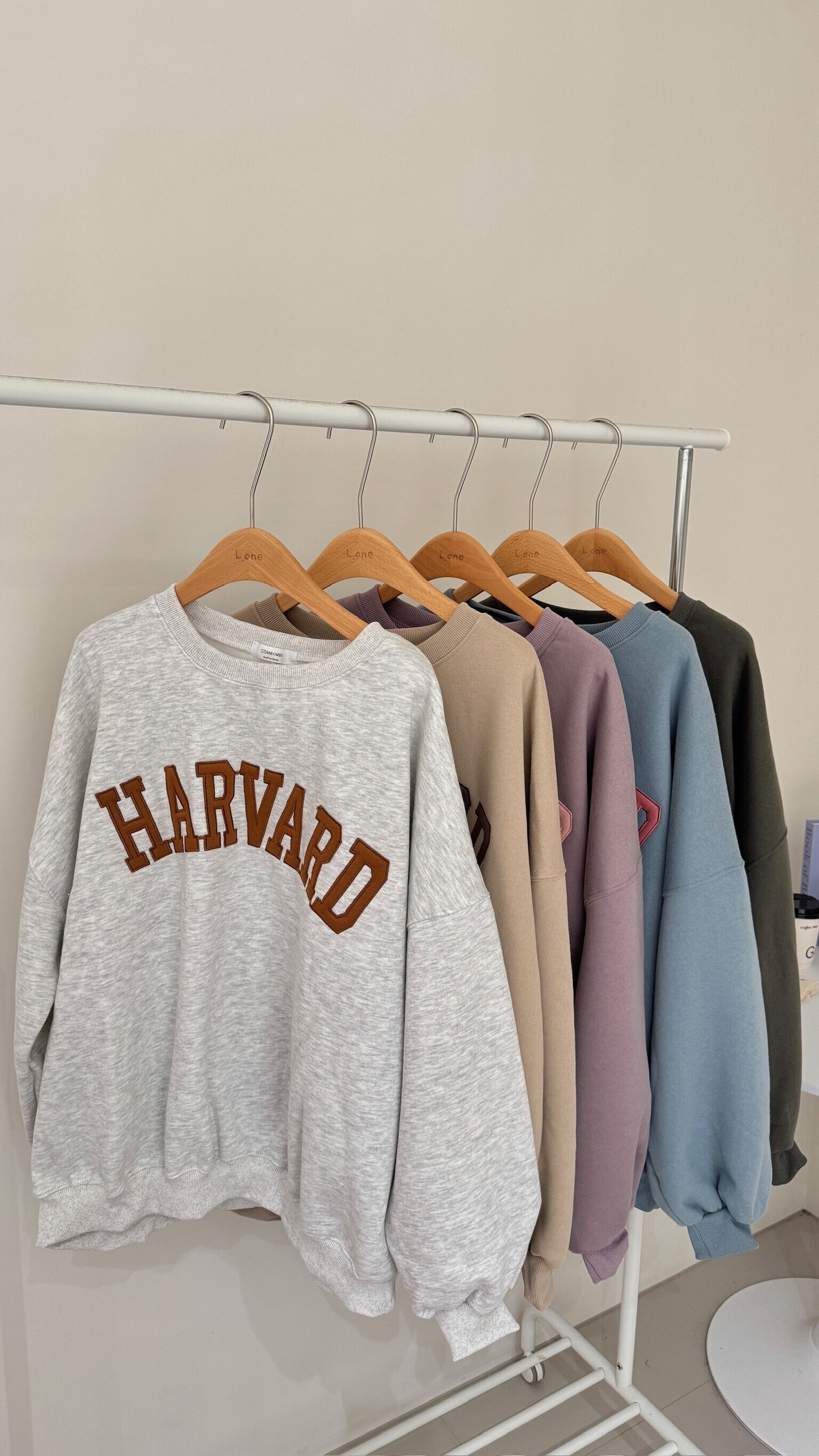 內刷毛英文刺繡大tee