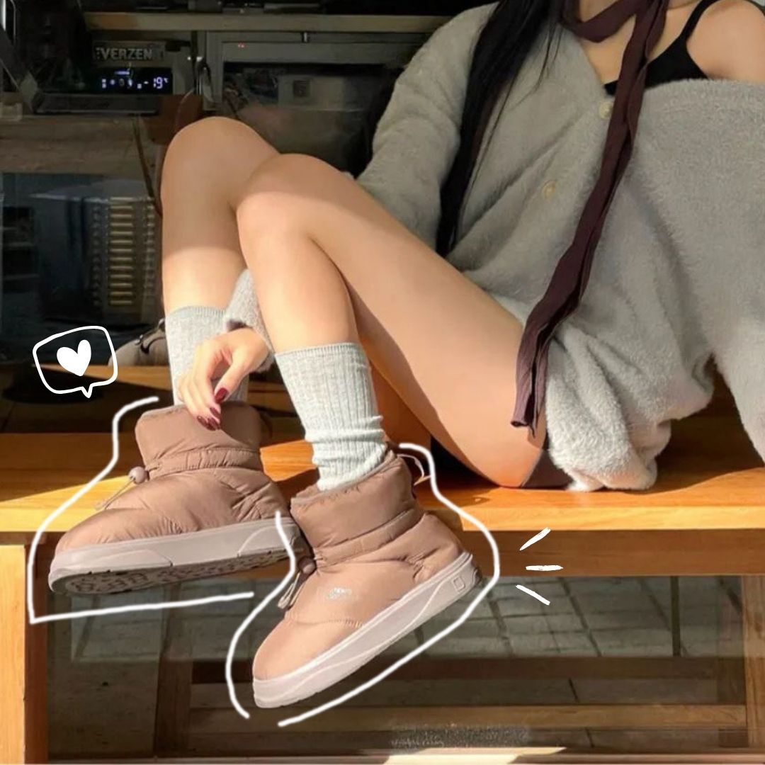 韓國 National Geographic 國家地理 FLUFFY 羽絨鋪棉刷毛雪靴兩色 (低筒/高筒)