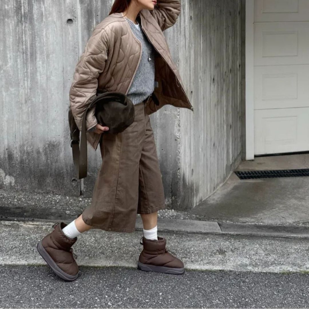 韓國 National Geographic 國家地理 FLUFFY 羽絨鋪棉刷毛雪靴兩色 (低筒/高筒)