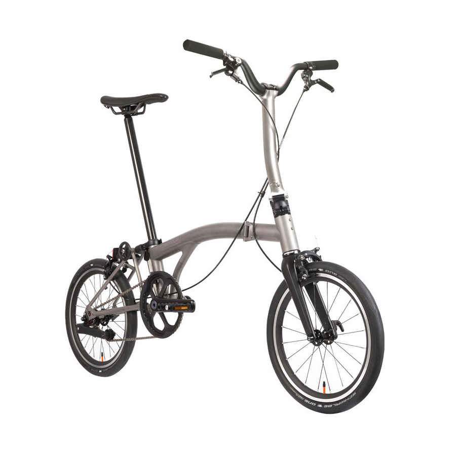 Brompton T Line Explore 12速摺車 - Blasted Titanium