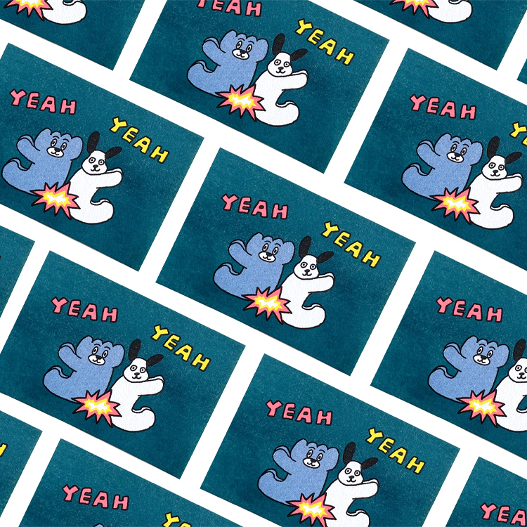 YEAH YEAH 餃貓狗勾明信片