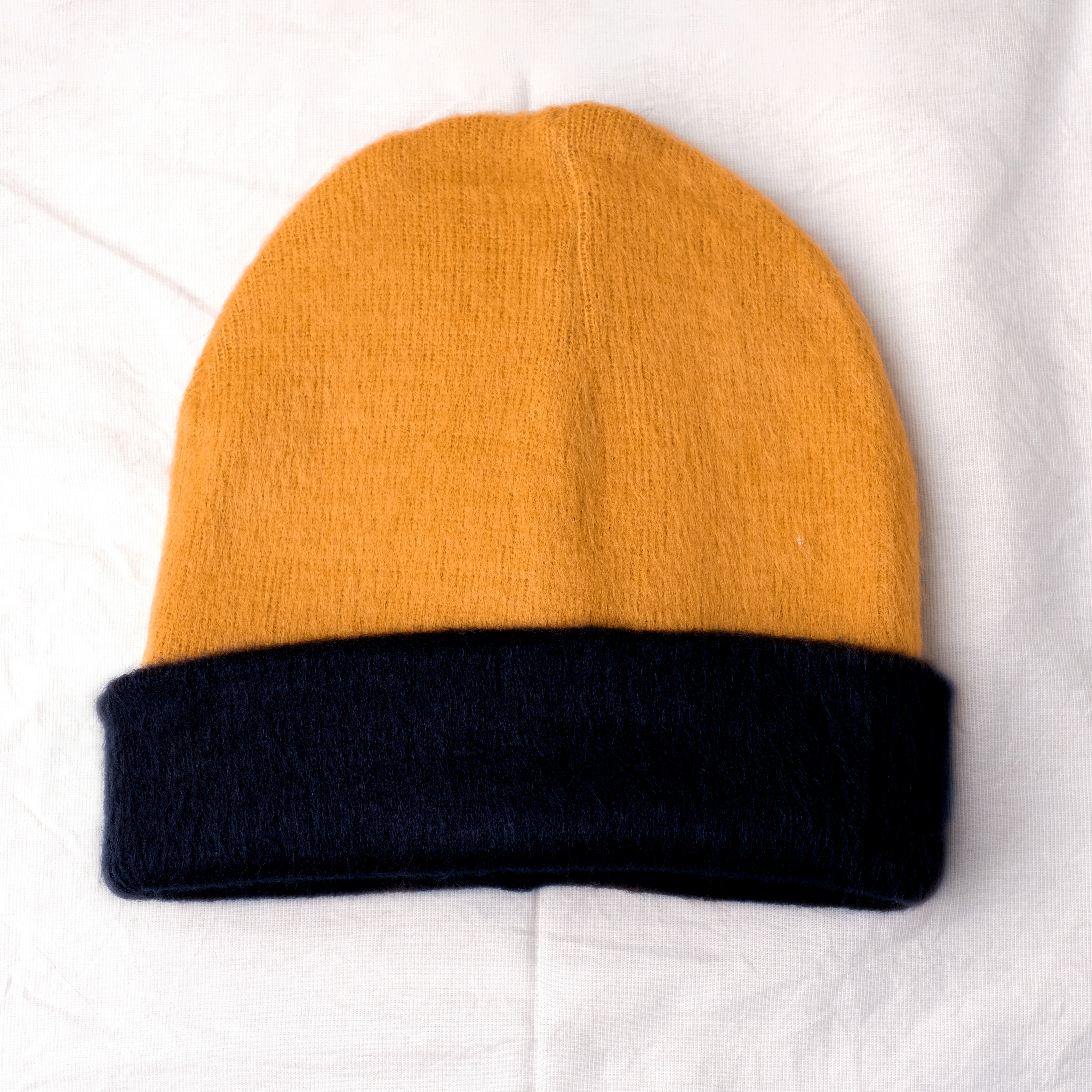 羊駝針織帽｜黃／深藍｜厄瓜多