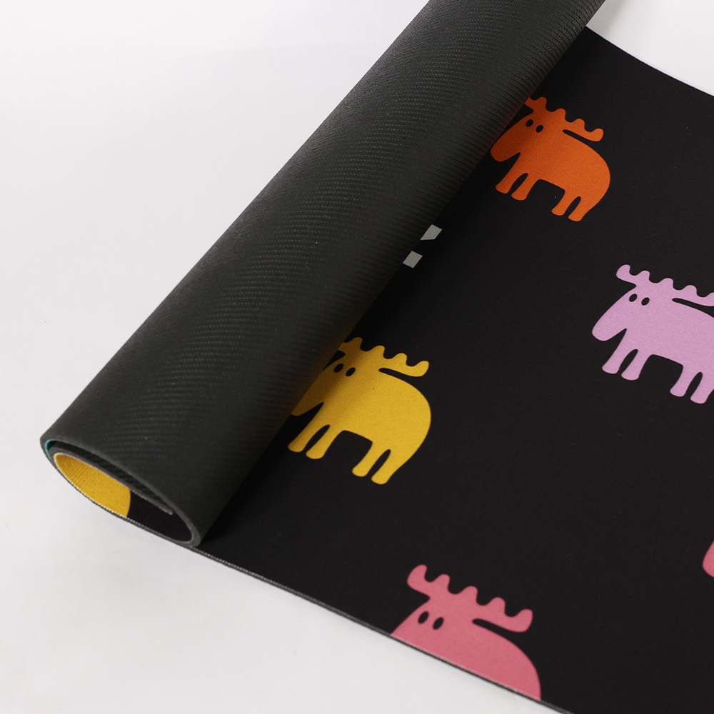 速乾軟式硅藻防滑地墊- 駝鹿派對(黑)