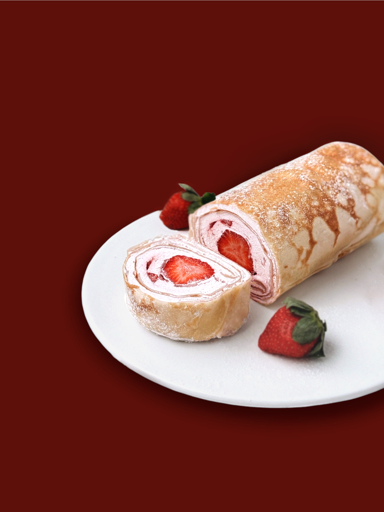 全素法式草莓千層卷