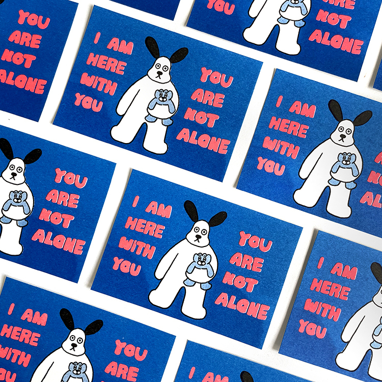 不孤單狗勾明信片