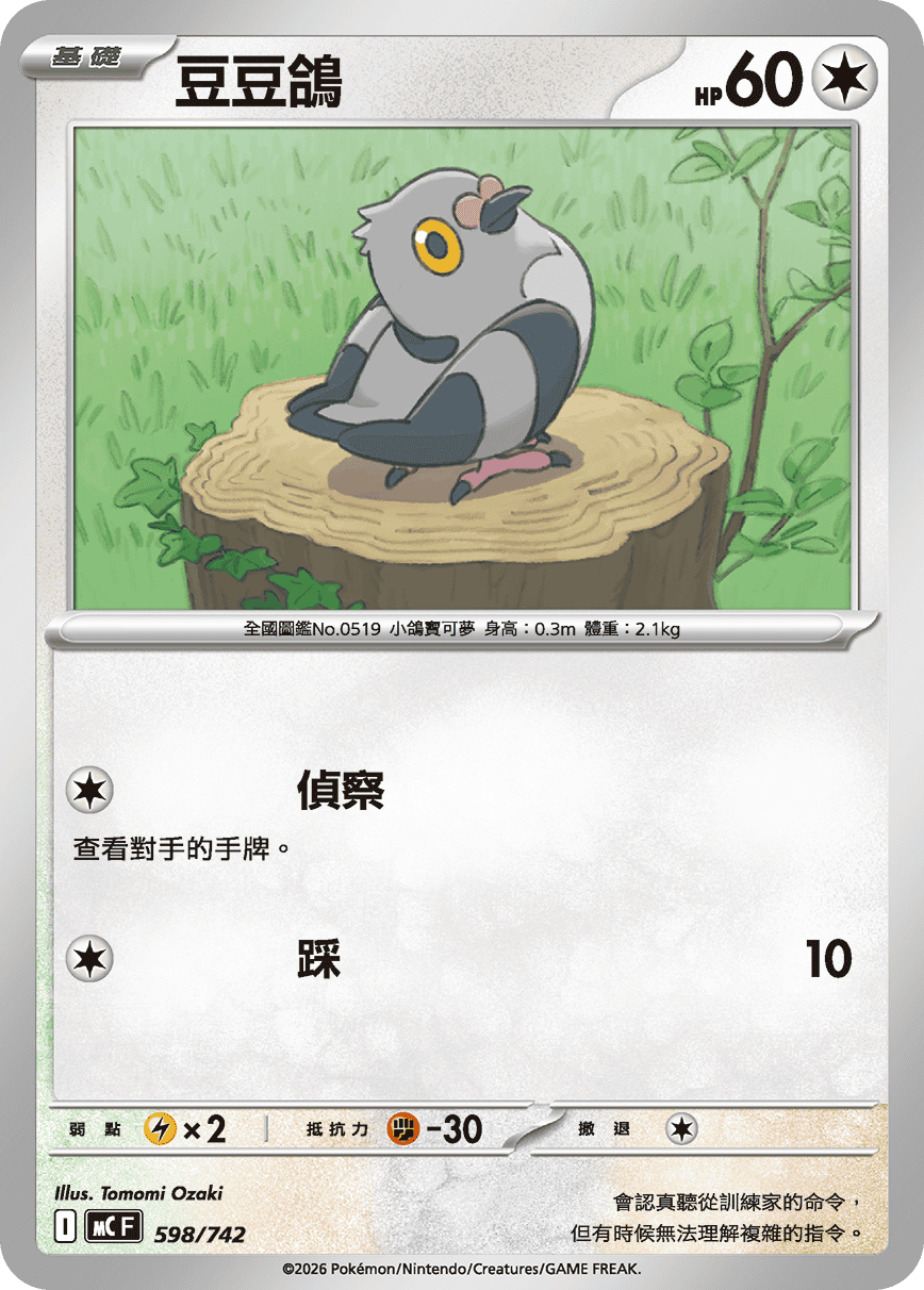 MCF 598/742 豆豆鴿