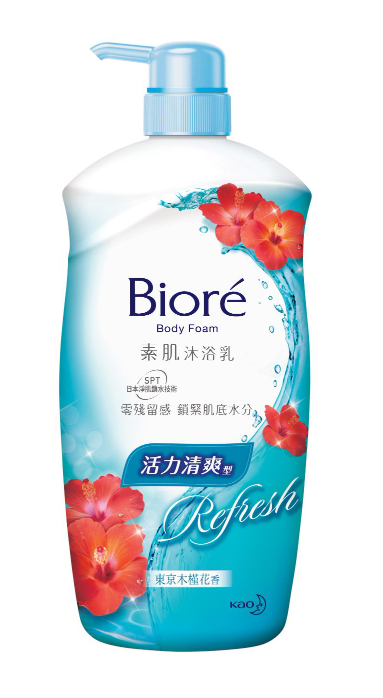 碧柔活力清爽型素肌沐浴乳1000ml（束京木槿花香）