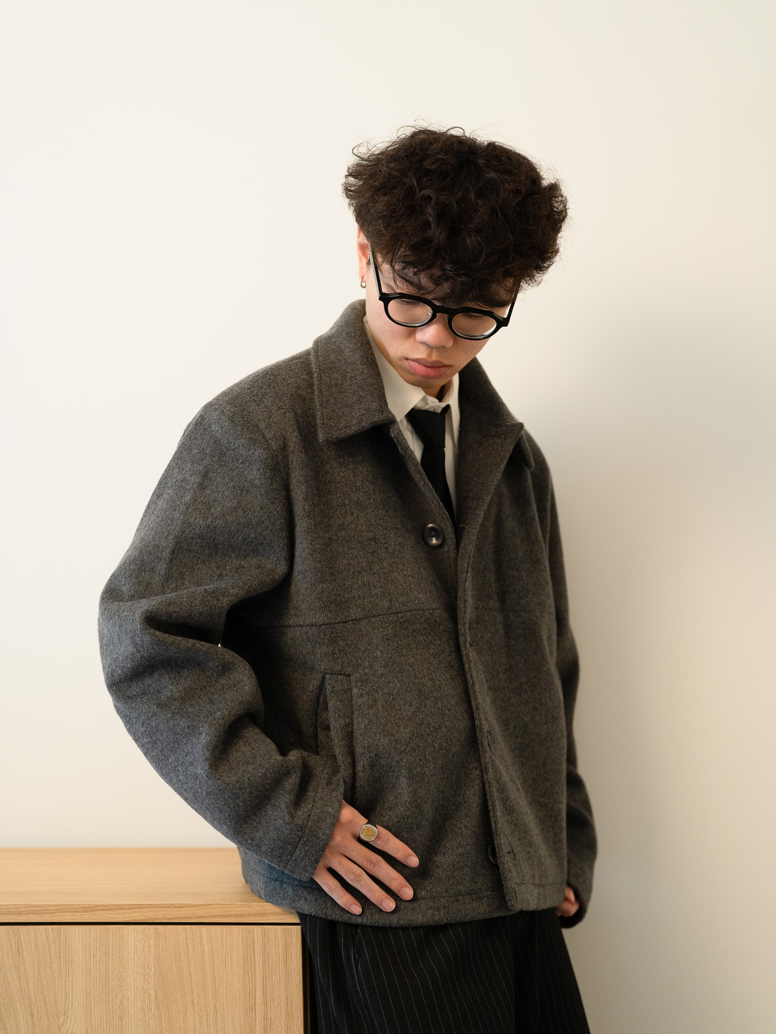 Cropped Sherpa Jacket 寬短羊羔毛夾克 2色