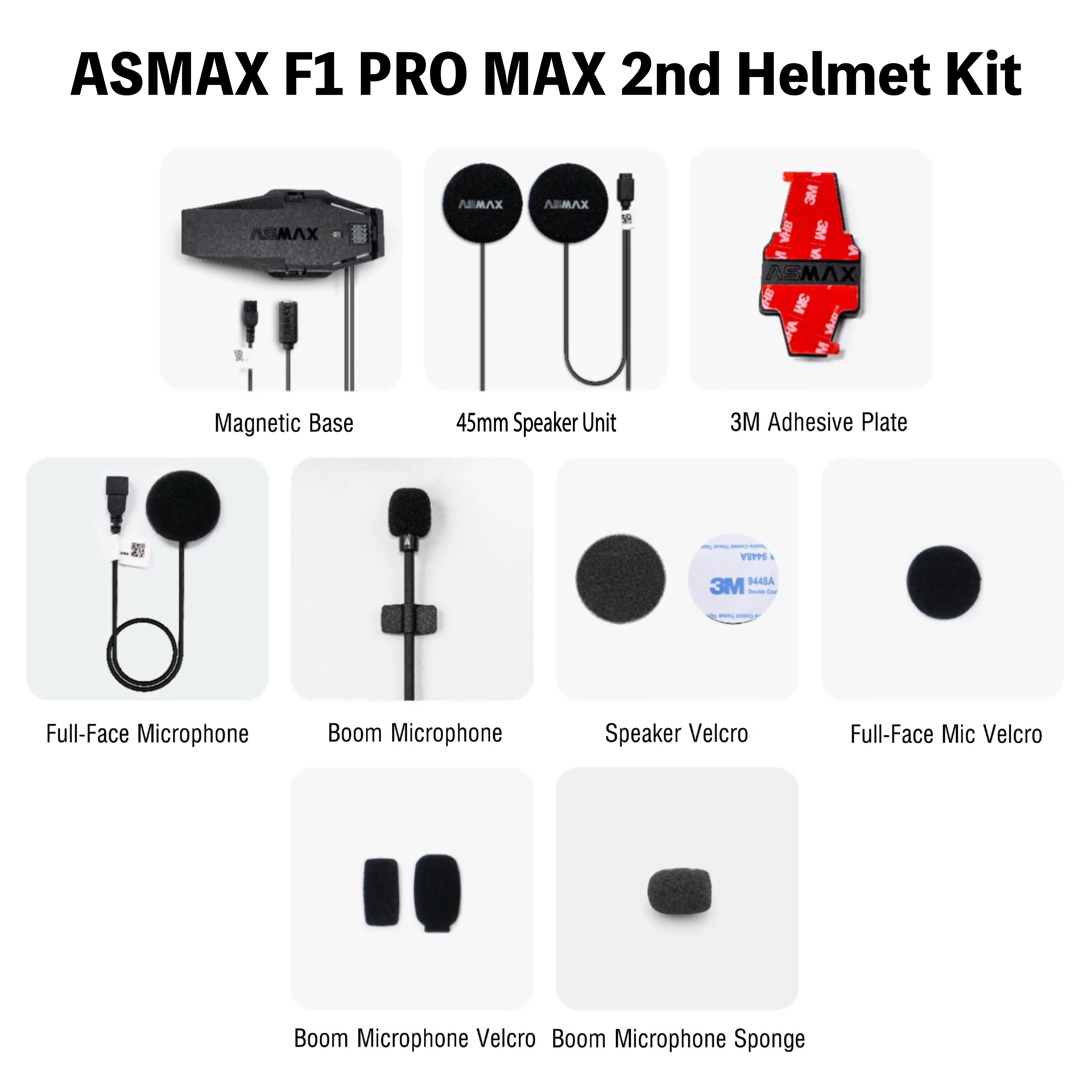 Leelik利力電單車行有限公司| ASMAX F1 Pro Max 頭盔套裝藍牙設備