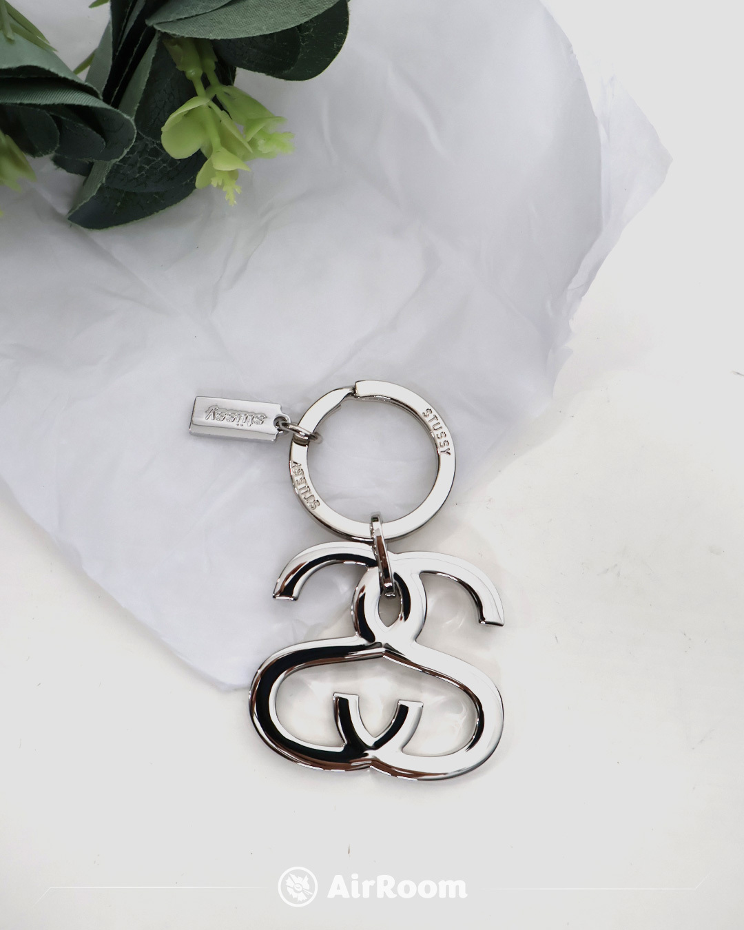 2025AW STUSSY SS LINK KEYCHAIN 雙S 金屬 吊飾 鑰匙圈 現貨 138916